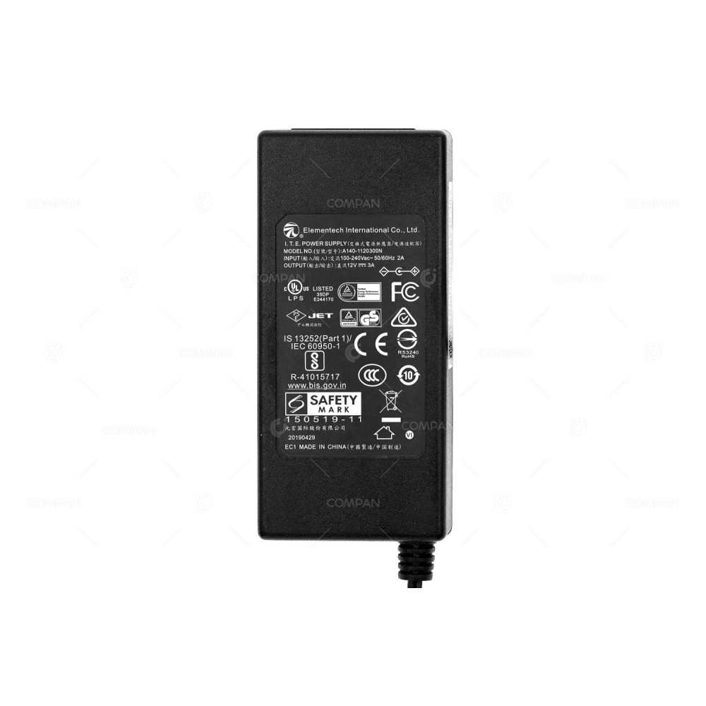 A140-1120300N ELEMENTECH INTERNATIONAL 36W 12V 3A AC/DC ADAPTER -